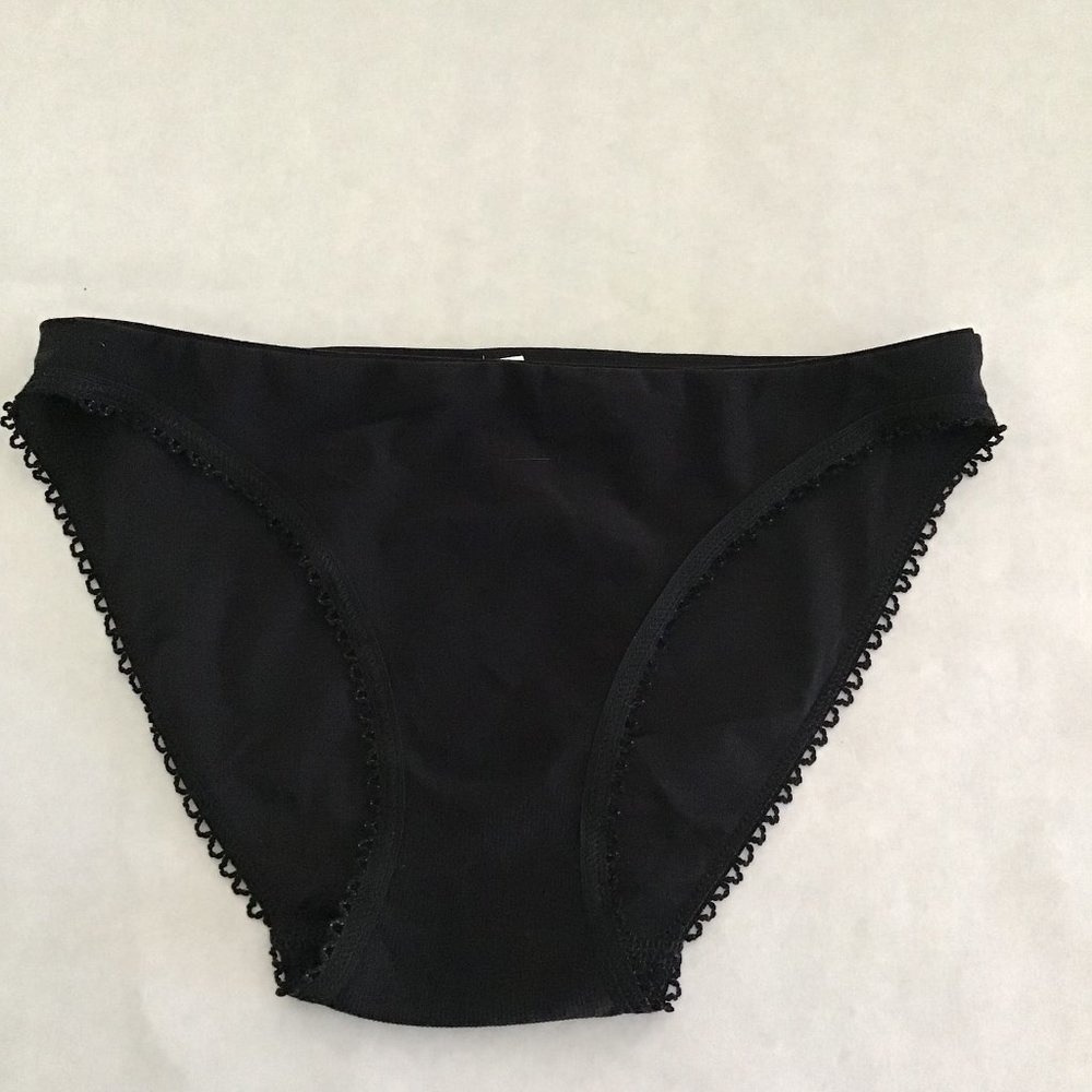 St.eve black lace trim sexy panties, size L/XL